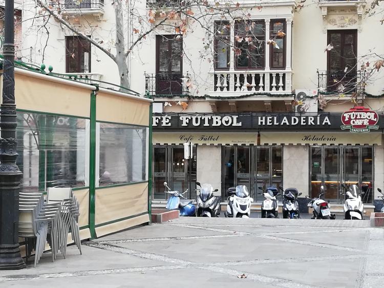 La terraza del conocido establecimiento ha menguado.