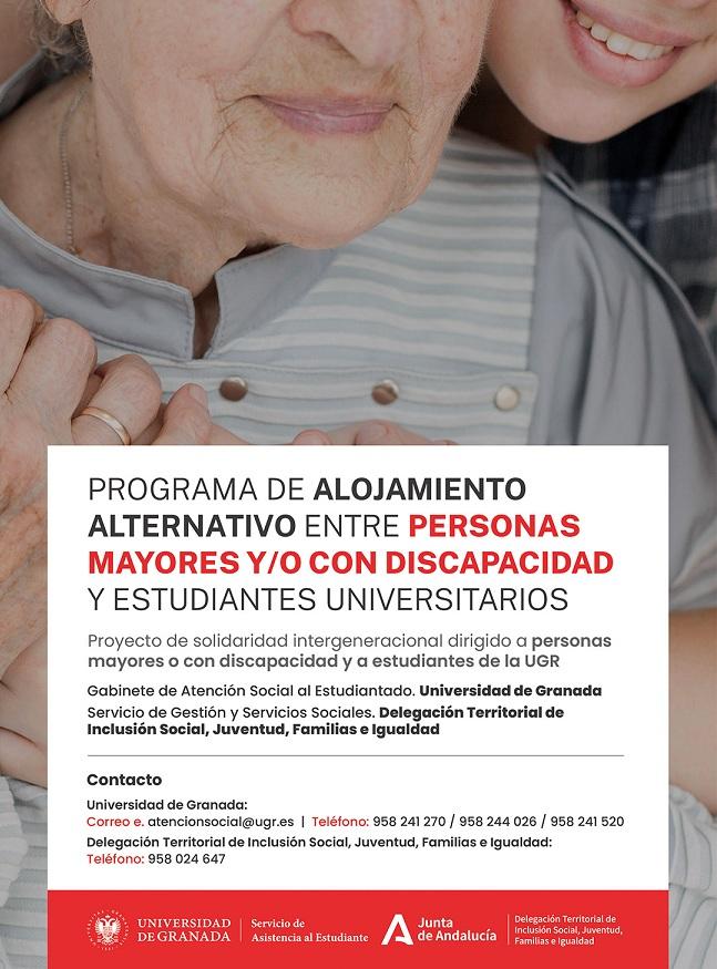 Cartel del programa de alojamiento compartido.