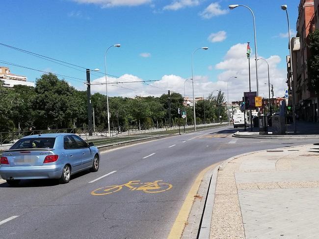 Carril reservado en el Zaidín. 