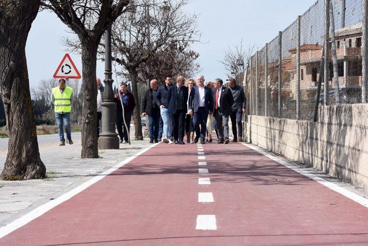 Visita al carril bici, cuyas obras están próximas a concluir. 