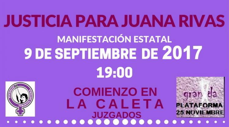 Detalle del cartel de la manifestación.