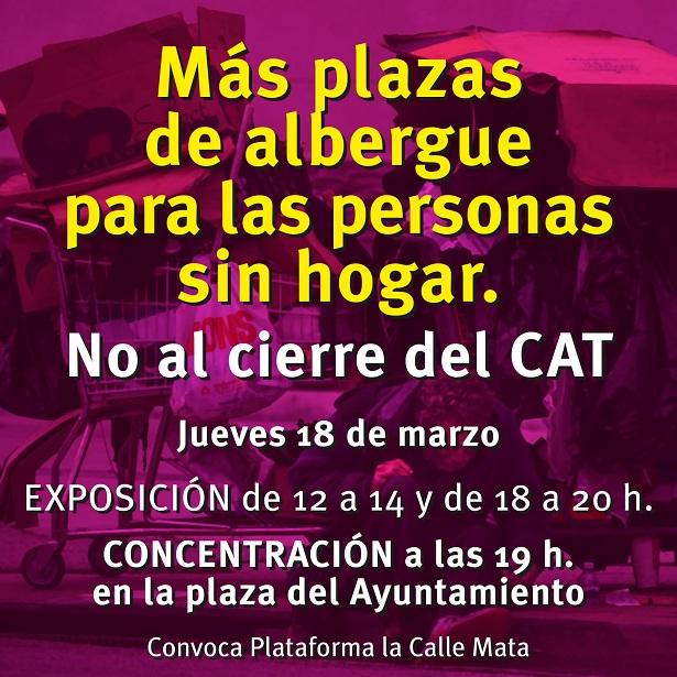 Cartel de la convocatoria de protesta para este jueves 18.