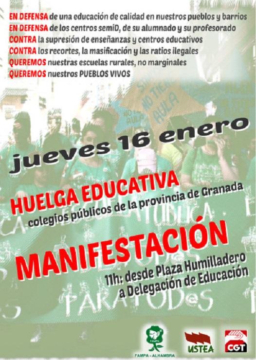 Cartel de la jornada de movilización.