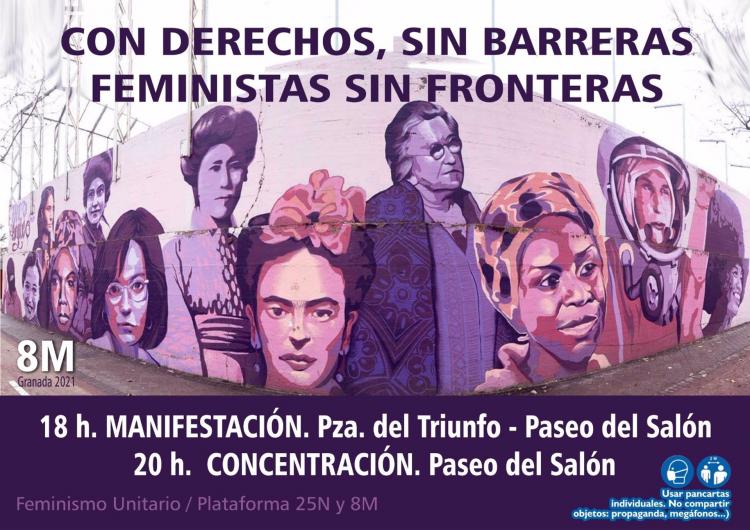 Cartel de la movilización del 8M.