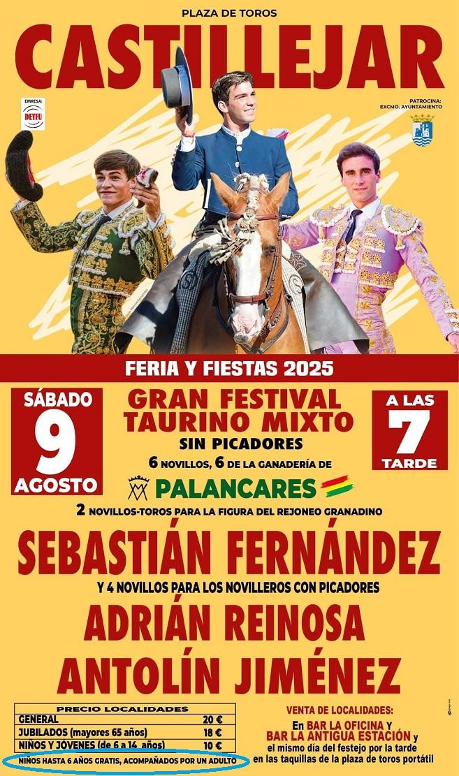 Abajo, en círculo azul, la oferta de entrada gratuita a menores de 6 años. 