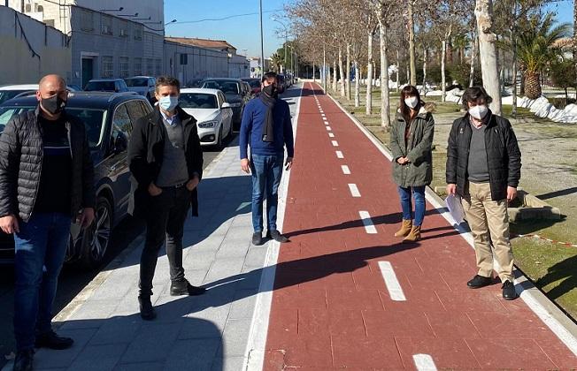 Uno de los nuevos tramos de carril bici. 