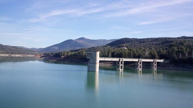 Embalse de Colomera a finales del año pasado, cuando superaba el 60% de llenado.