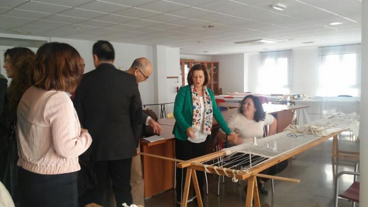 Sánchez Rubio en la visita a Santa Fe. Sánchez Rubio en la visita a Santa Fe.
