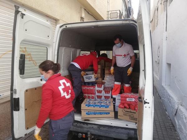 Voluntarios de Cruz Roja.