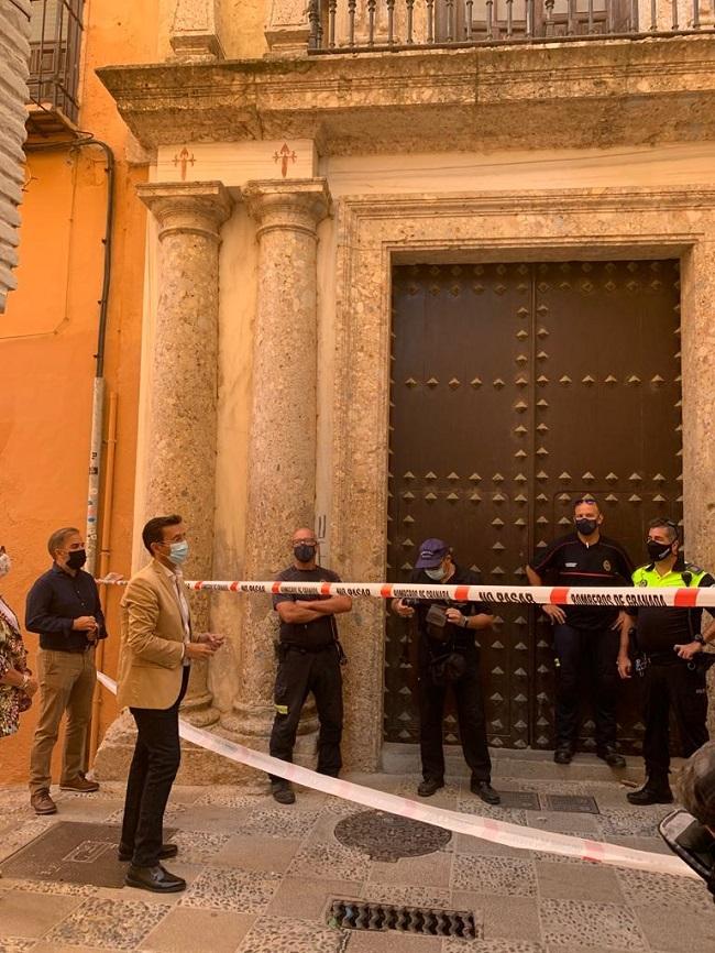 Cuenca, este jueves, a las puertas de la Casa Ágreda.