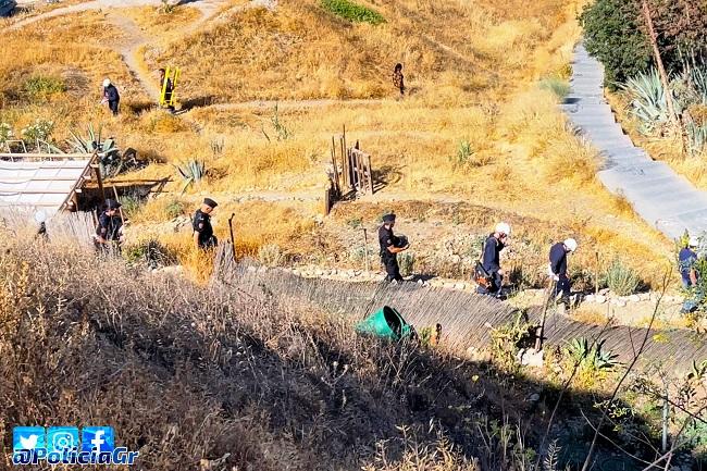 Imagen del operativo desplegado en el entorno de las Cuevas de San Miguel.