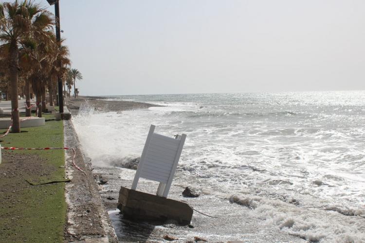 Imagen de archivo de los daños ocasionados por el temporal de febrero en Albuñol.