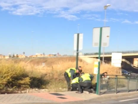 Momento de la detención el pasado lunes.