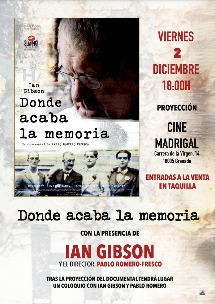 Cartel de 'Donde acaba la memoria'.