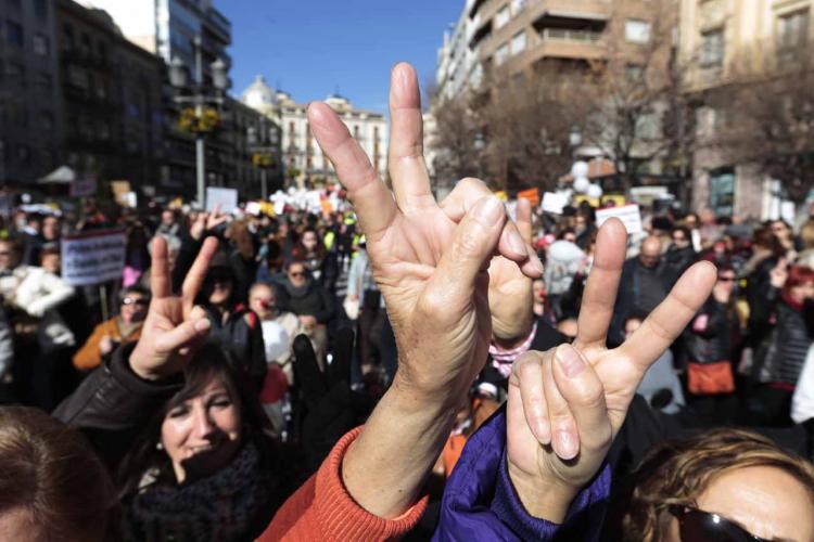 Imagen de la manifestación celebrada a mediados de enero.