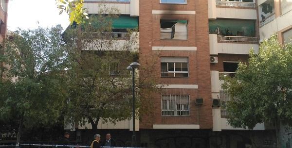 Edificio siniestrado en San Juan de Letrán.