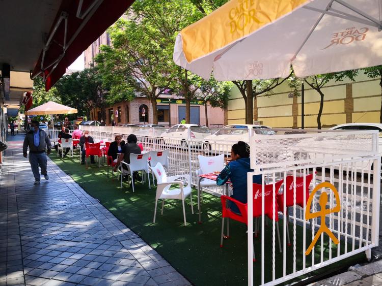 Una terraza reabierta al público en esta fase 1. Una terraza reabierta al público en esta fase 1.