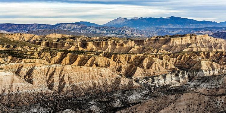 'Badlands' del Geoparque en la zona de Gorafe y Villanueva de las Torres. 