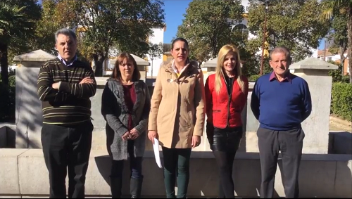 Carmen Cantero con su equipo de gobierno.