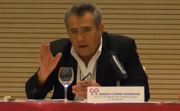 Ernesto Gómez durante su participación en unas jornadas de la Codapa.