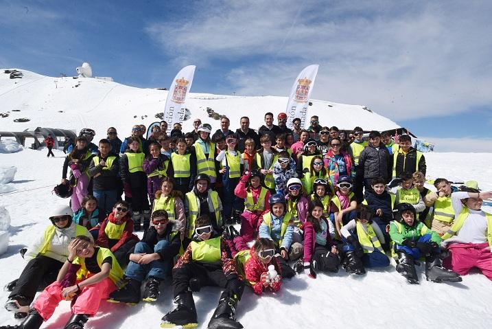 Escolares de Alhendín en Sierra Nevada. 