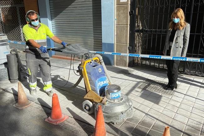 La concejal Eva Martín visita las obras