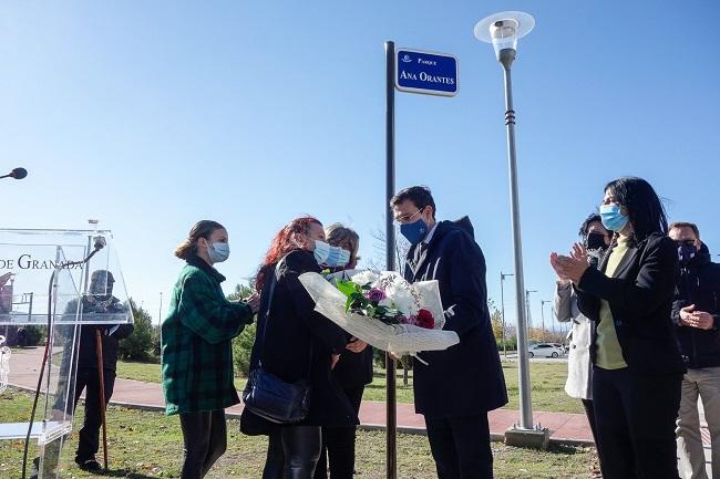 Inauguración del parque dedicado a Ana Orantes en Granada. 