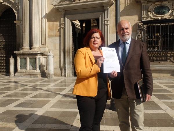 Elvira Ramón y Gregorio Cámara, a las puertas del TSJA. Elvira Ramón y Gregorio Cámara, a las puertas del TSJA.