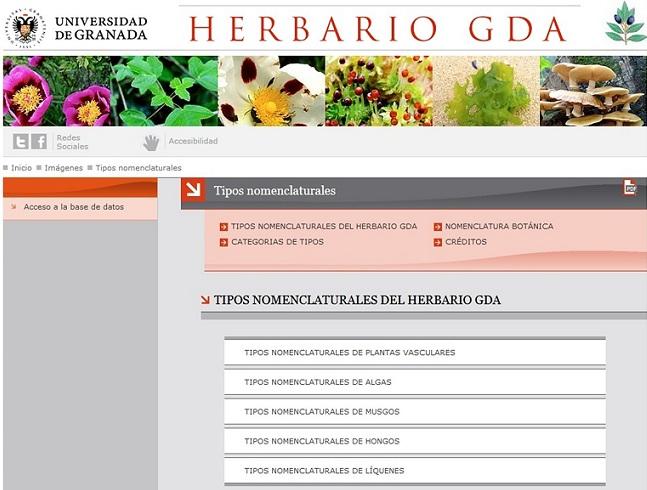 Página web del Herbario. 