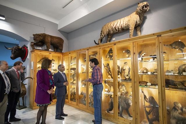 Visita del delegado de la Junta al Museo de Ciencias del centro.