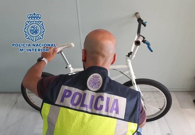 El ladrón usaba esta bicicleta para desplazarse. 