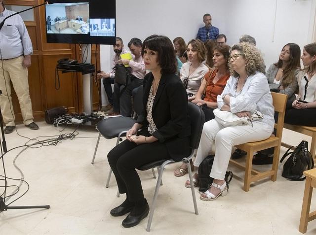 Juana Rivas, durante una sesión judicial. 