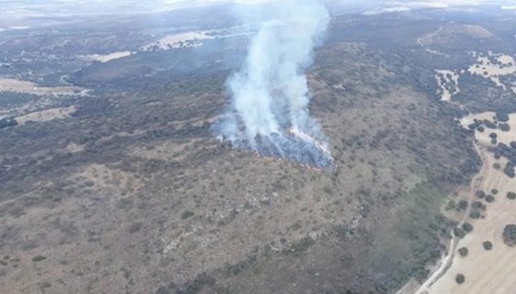 Imagen aérea del fuego. 