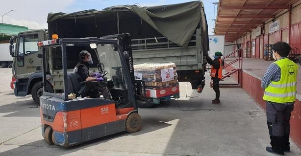 Entrega de los alimentos.