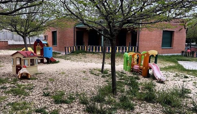 Jardín de una escuela infantil.