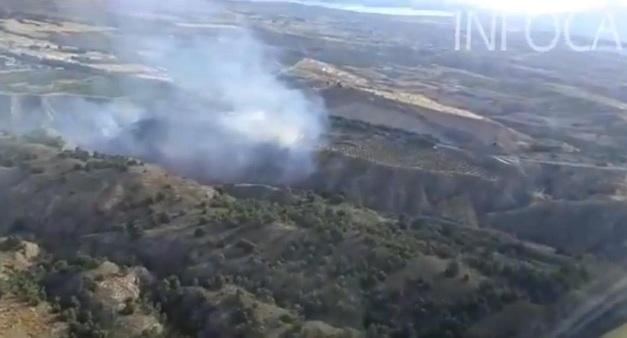 Imagen de la zona afectada por el incendio. 