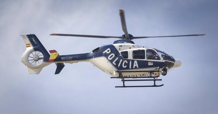 Helicóptero policial en una foto de archivo.