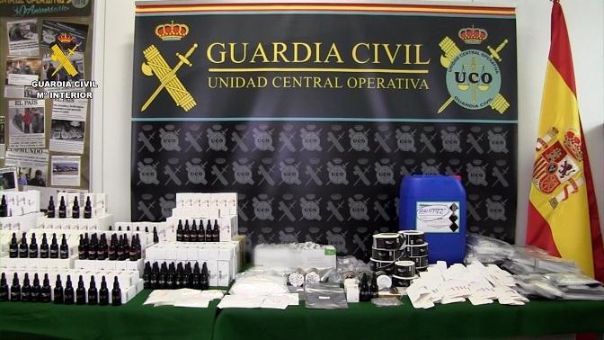 Material intervenido en la operación.