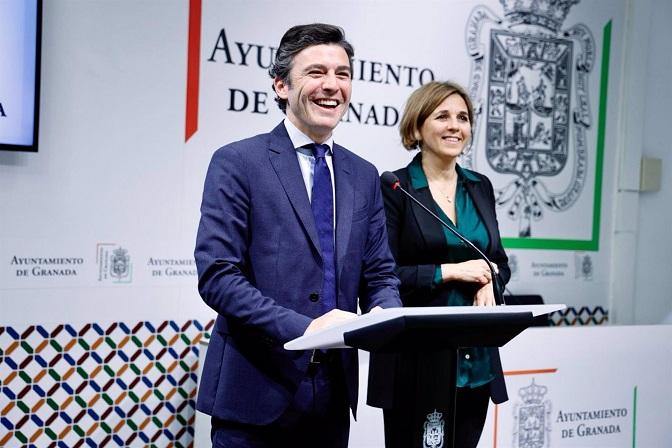 Jorge Saavedra y Ana Agudo, en comparecencia de prensa. 