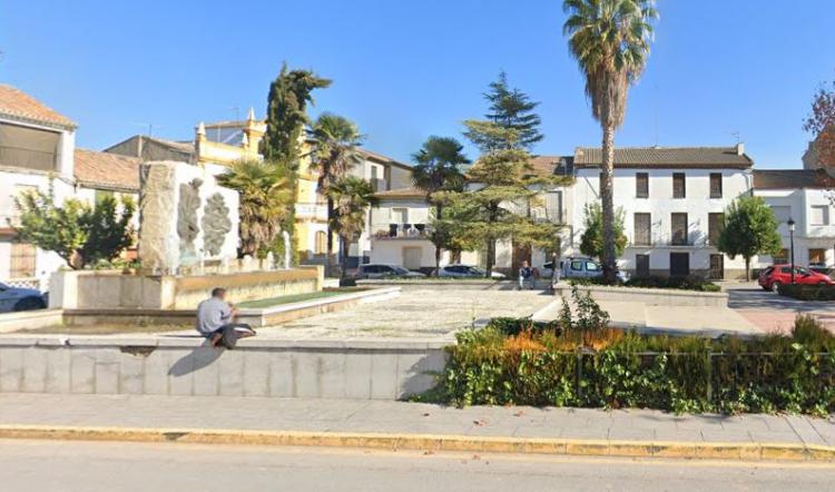 Monumento a Lorca en el paseo del Prado, cuyo entorno será totalmente remodelado.