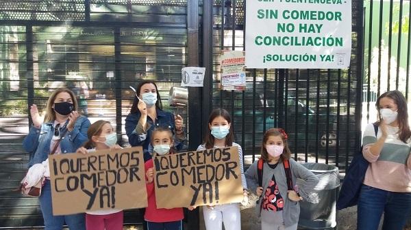 Imagen de archivo de las protestas en el CEIP Fuentenueva.