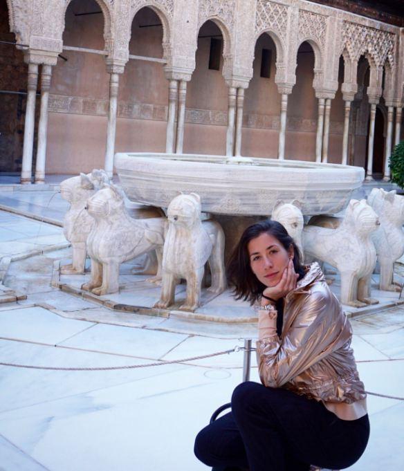 Garbiñe Muguruza, en el Patio de los Leones.