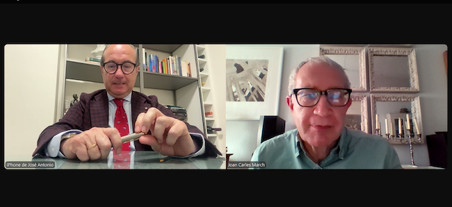 Un momento de la conversación de José Antonio Trujillo con Joan Carles March.