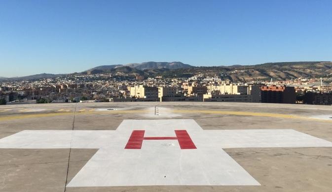 Helipuerto del Hospital Clínico en el PTS.