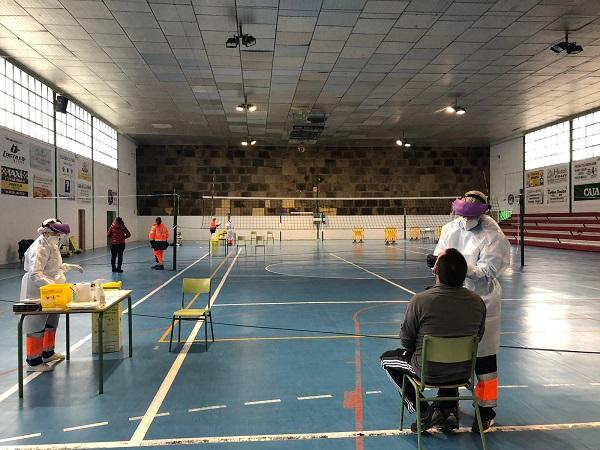 Imagen del cribado en Huéscar, última población granadina en la que se han hecho cribados.