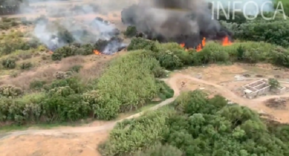 Imágenes del incendio.