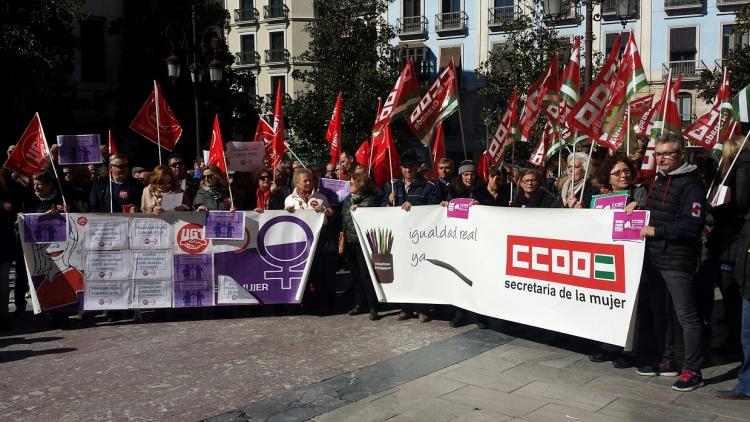 Concentración sindical este jueves en la Plaza del Carmen por la igualdad salarial.