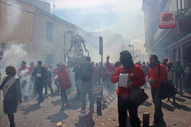 'Procesión de los petardos' del año pasado. 