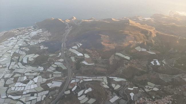 Imagen aérea de la zona afectada.