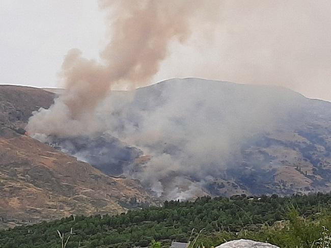 Imagen de la zona a la que afecta el incendio.